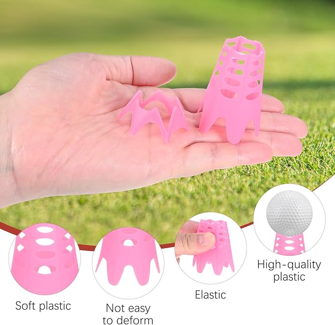 Golf Simulator Tees - Plastic Golf Tees Use for Home & Outdoor & Indoor Driving Range & Winter Turf - Pack of Mat Tees