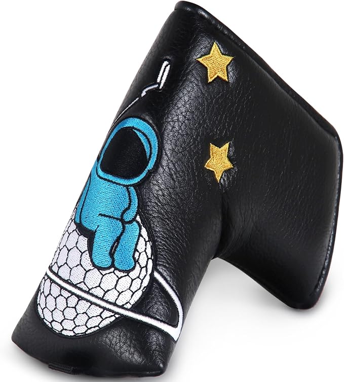 Astronaut Series Golf Headcovers, Synthetic Leather Golf Head Covers for Driver, Fairway Wood and Hybrid, Golf Putter Covers for Mallet and Blade