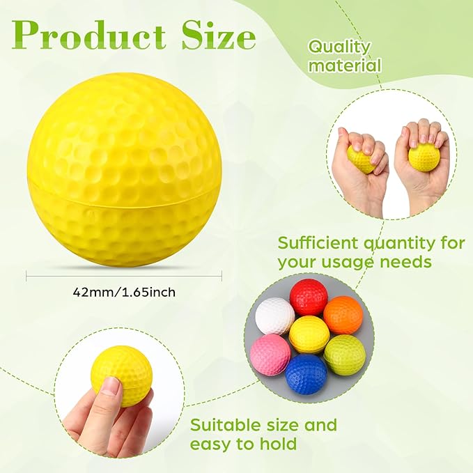 30 Pcs Foam Golf Practice Balls Soft Foam Balls for Golf Practice Realistic Feel and Flight Sport Training