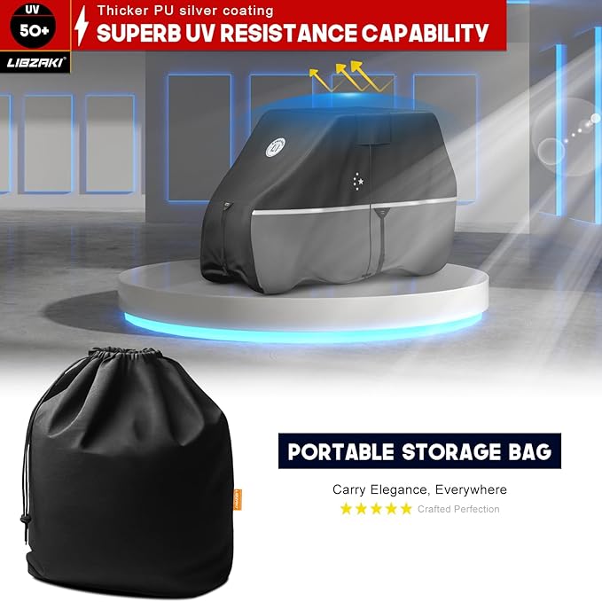 Waterproof Golf Cart Cover, Heavy Duty Marine Grade Fabric, Universal Fits for Most Brand 2/2+2/4+2 Passengers Yamaha, Honda, Club Car, EZGO Golf Cart