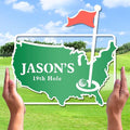 Personalized Golf Metal Sign, Vintage Country Club Villa Decor, Custom Metal Sign with Name, Personalized Golf Wall Decor for Club Garage Bar, 19th Hole Wall Art, Gifts for Golfers Dad Father Husband