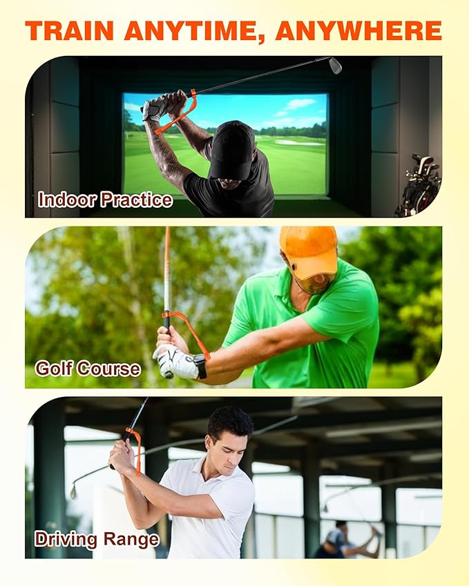 Golf Swing Trainer Aid, Adjustable Golf Training Wrist Aids Hinge, Silicone Golf Swing Correcting Trainer Accessories Tool, Golf Practice Equipment Gifts for Golfers, Beginners and Players