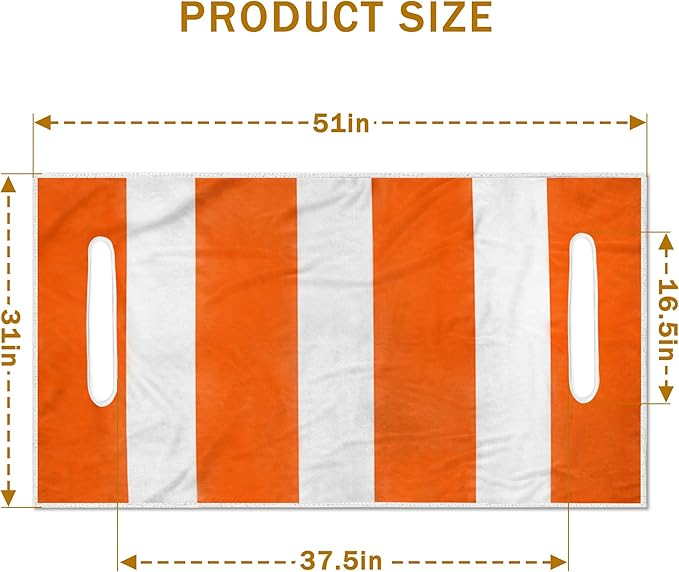 YOKYHOM Golf Cart Seat Covers, Orange Golf Cart Seat Towel Blanket Keeps Seat Comfortable and Clean, 100% Microfiber, 51''x 31'', for EZGO, Yamaha, Club Car and More 2-Seat Golf Carts
