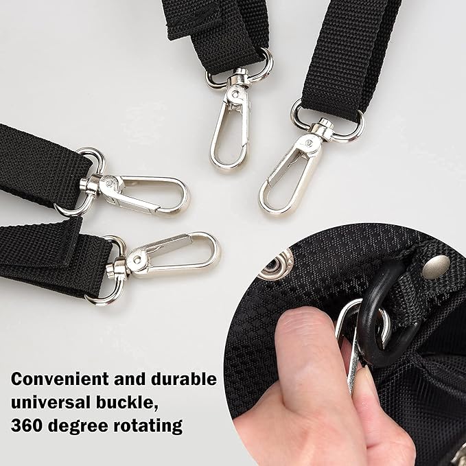 mytag Golf Bag Cross Straps Replacement with 4 Clips, Adjustable Universal Shoulder Carry Straps for Taylormade OGIO