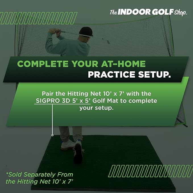 Hitting Net with Target Knotless Golf Net for Indoor and Outdoor Practice - Arrives Ready to Assemble and Use