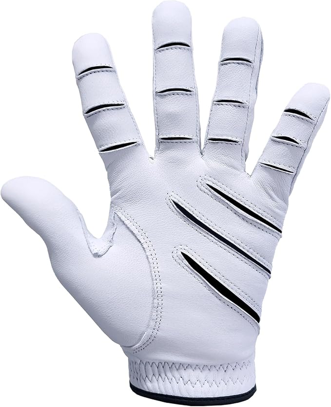 MONKEY GRIP 3D Golf Glove Premium Cabretta Leather Power Good Grip Soft Fit Easy Grip Line Non Slip No Slice Long Distance All Weather Rain Grip