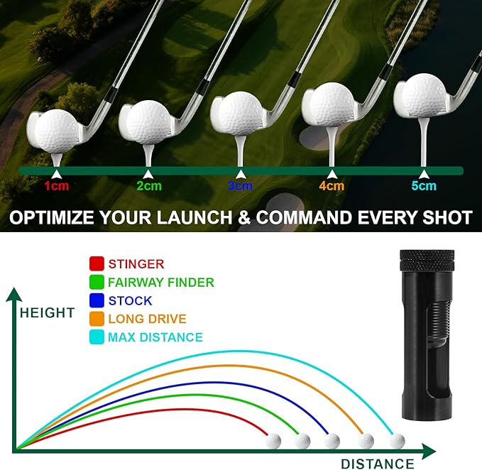 Adjustable Golf Tee Height Tool, Aluminum Golf Tee Height Setter with Precise Scale, Outdoor Golf Training Aid for Consistent Swings