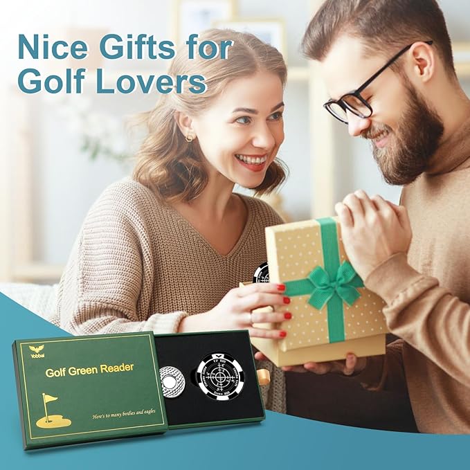 SlopeVision Pro Golf Green Reader with Hat Clip, Horizontal Bubble Level & Golf Ball Marker – High Precision Green Reading Aid, Ideal Golf Gift for Men & Women