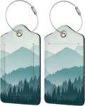 TSA Approved Luggage Tags for Suitcases Green Mountain 2 Pack Funny Leather Carnival Cruise Airport Cute Travel Name Tags Golf Bag tag Ships Essentials Privacy Cover ID Label for Women Men