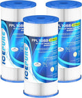 ICEPURE 20 Micron 10" x 4.5" Whole House Extra Coarse Pleated Sediment Filter for Well Water, Replacement Cartridge for GE FXHSC, DuPont WFHDC3001, Pentek R50-BB, Culligan R50-BBSA, W50PEHD, 3Pack