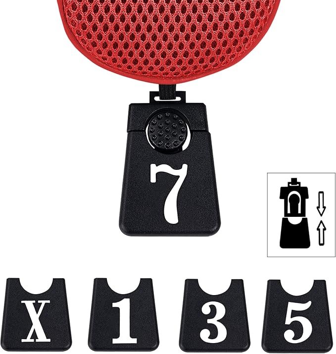 Andux 5pcs/Set Mesh Golf 460cc Driver Fairway Wood Club Head Covers Long Neck with No. Tags