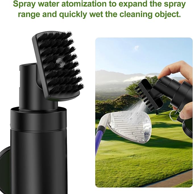 Premium Golf Club Cleaner Brush with Pressurized Water Sprayer – 5OZ Portable Club Brush for Quick Cleaning, Ideal Golf Accessories for Men – Caddy Splash Design