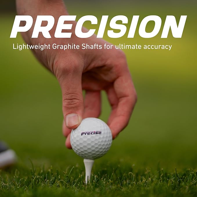Precise NX460 Womens Golf Clubs Full Set, Includes Driver, Fairway, Hybrid, 4 Irons, Putter, Bag, 3 H/C's, Ultra-Light Graphite Shafts, Golf Clubs Women Right Handed, Regular and Petite Sizes