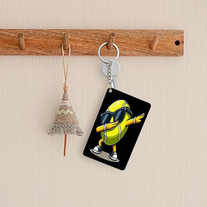 Golf Keychains Rectangular Acrylic Keychain Daily Key Ring Car Key Fob Holder 2X3 Inch