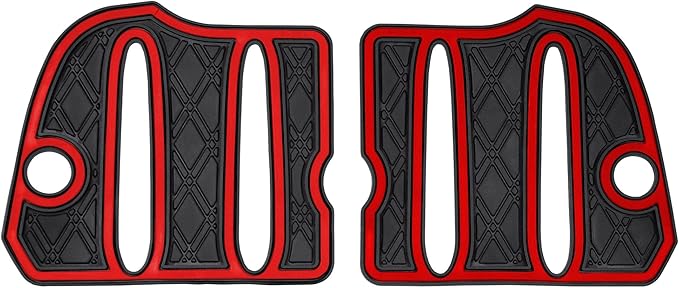 Xtreme Mats Bag Well Mat Rubber Liner Insert Protects Plastic Surfaces from Scuffs for Golf Carts - Compatible with Yamaha DR2 Drive2 EFI QuieTech - RED Trim