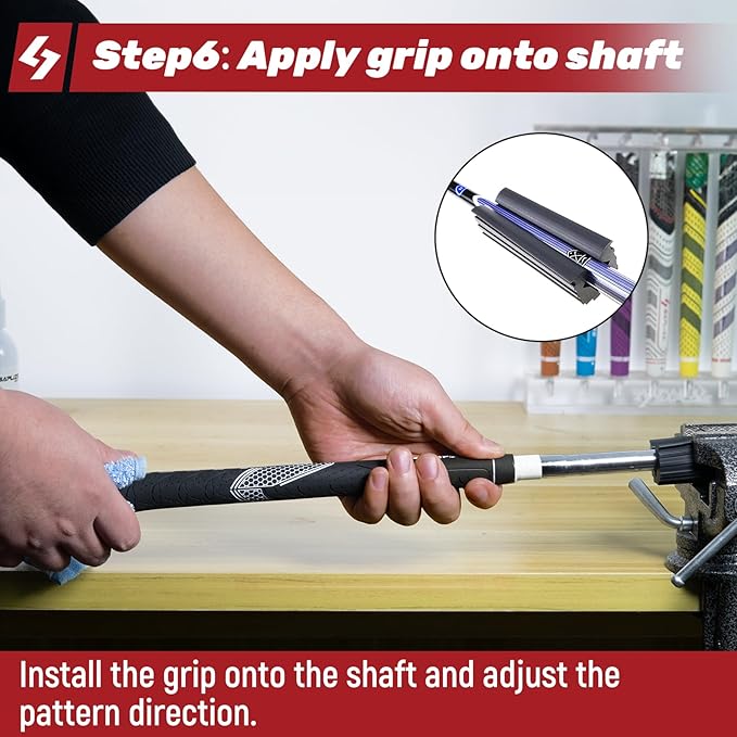 SAPLIZE Professional Golf Grip Kits for Regripping– Optional 5oz/7.4oz Grip Solvent, Pro/Standard Hook Blade, 15/30 Grip Tapes and Rubber Vise Clamp