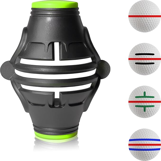 1 Pack 360° Triple Line Golf Ball Marker，Golf Ball Line Marker Tool，Golf Ball Marker Stencil，Alignment Ball Marker，Golf Accessories
