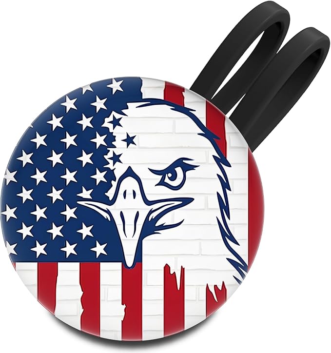 Funny Patriotic Golf Ball Marker with Magnetic Hat Clip - Golf Accessories Golf Gadgets for Golfers Golf Lovers