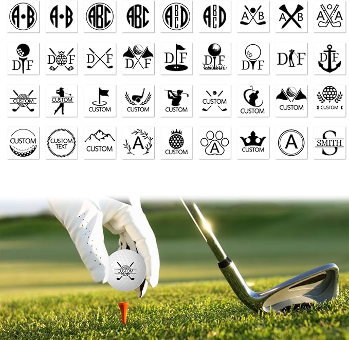 xrlsg Custom Golf Ball Stamp Personalized Self-Ink Golf Ball Stamper Monogram Ball Marker Gifts for Golfers Dad Husband Boyfriend