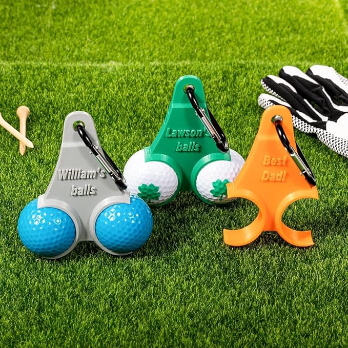 Custom Name Golf Ball Holder with Clip 3D Printed 15 Colors Personalized Golf Tee Holder for Bag tee Holder for Golf Bag Unique for Golfers Men Women