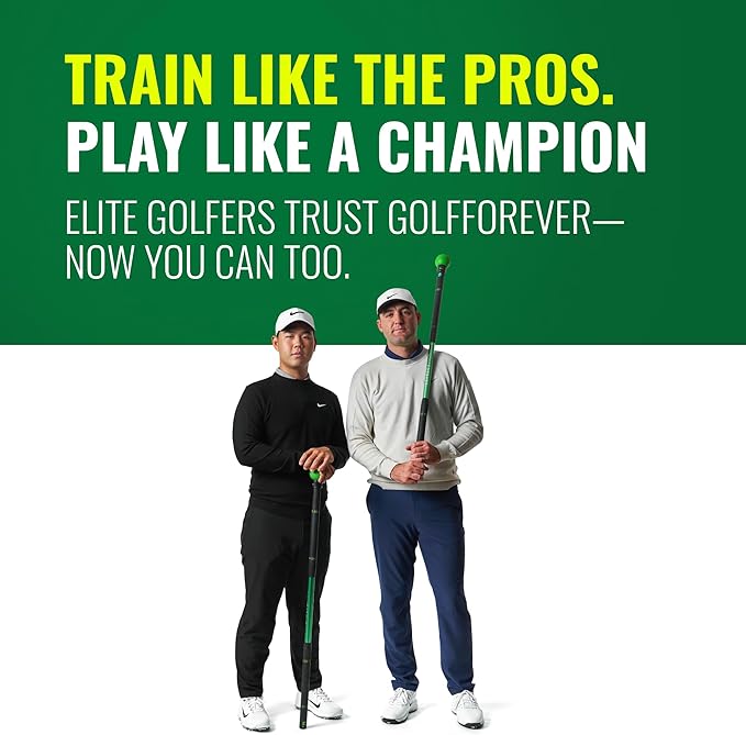GolfForever Swing Trainer – Golf Training & Fitness System for Strength, Flexibility & Swing Power – Includes 30-Day Membership & Training Bar for Golf-Specific Workouts