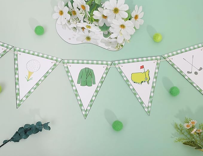 Golf Themed Birthday Banner - Golf First/1st Birthday Party Decorations,Hole In One Party Banner,Hole In One First Year Banner