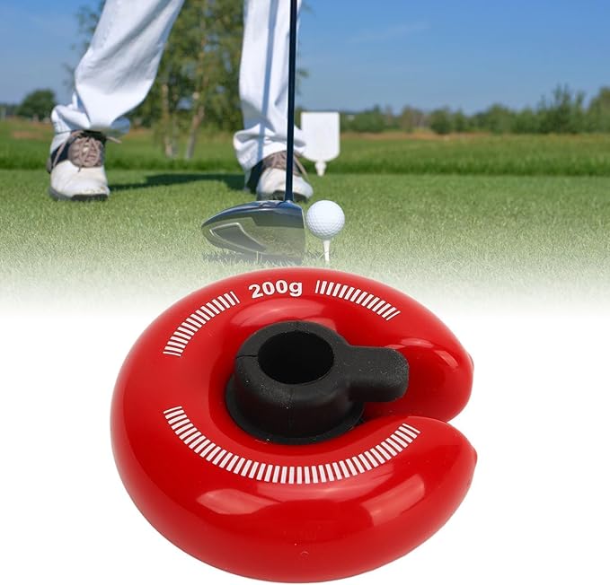 Golf Weight Rings, 200g/8oz Zinc Alloy Golf Swing Weight Ring, Red Golfs Club Swing Trainer Rings Donut Accessories for Practice Training Warm Up