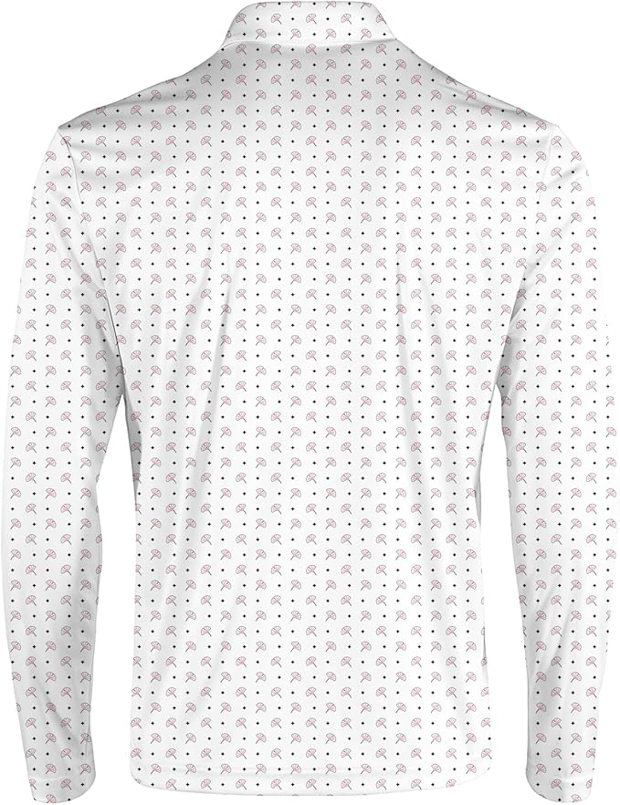 Men's Long Sleeve Golf Shirt Quick Dry 3 Button Work Fishing Outdoor Casual Collar Shirt
