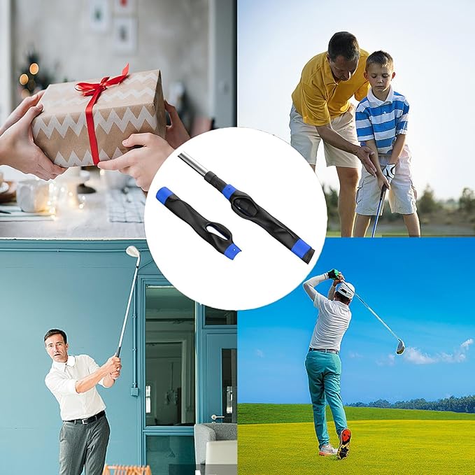 Pro Golf Grip Trainer & Swing Aid - Right-Handed Golf Club Training Equipment for Shot Accuracy, Consistency & Swing Trajectory, Fits All Golfers from Beginners to Advanced, Usable at Home & Practice Range