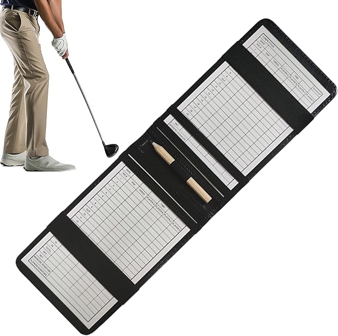 Golf Scorecard Holder,Portable Score Display Notebook for Practice Training Indoor Home Backyard Sports Club Recreation Competition Entertainment Simulation