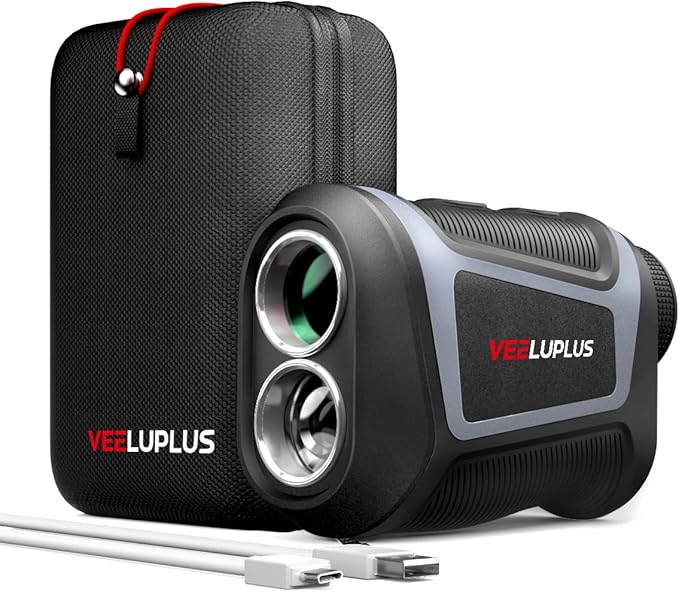 Golf Rangefinder with Slope, Golf- 660 Pro Rangefinder, Flag Pole Locking Vibration, 6X Magnification, Rechargeable, Golf Accessories Magnet Mount Rangefinders with LCD Clarity View