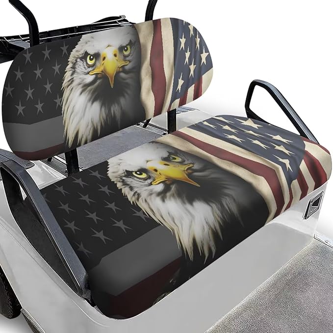 Fashion Print Golf Cart Seat Covers 2 Passenger Golf Cart Backrest Cover Golf Cart Seat Towel Gift for Friends