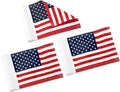 KINGTOP USA Golf Flag 8x6 Inch – Premium Dual-layer 420D Nylon, Double Sided American Pattern Printing, Tube Inserted – Mini Practice Putting Green Flags for Yard, 3-Pack