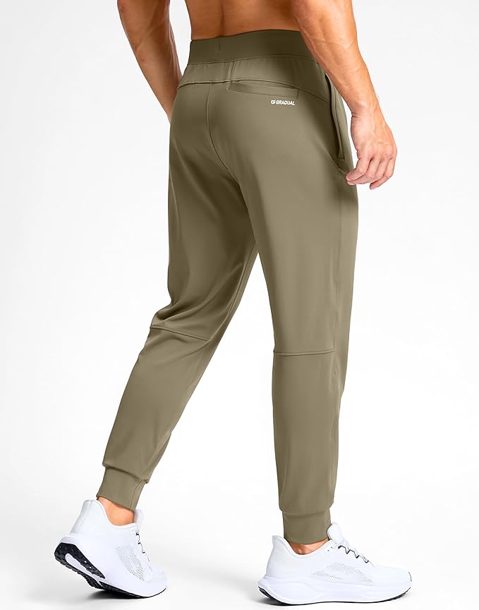 G Gradual Men's Golf Joggers Pants with Zipper Pockets Stretch Sweatpants Slim Fit Track Pants Joggers for Men Work Running