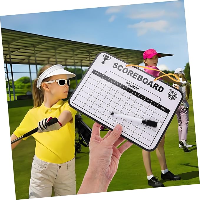Dry Erase Golf Scoreboard Double-Sided Competition Score Board for Boy Girl Tracking for Golf Training User-Friendly Design for All Ages