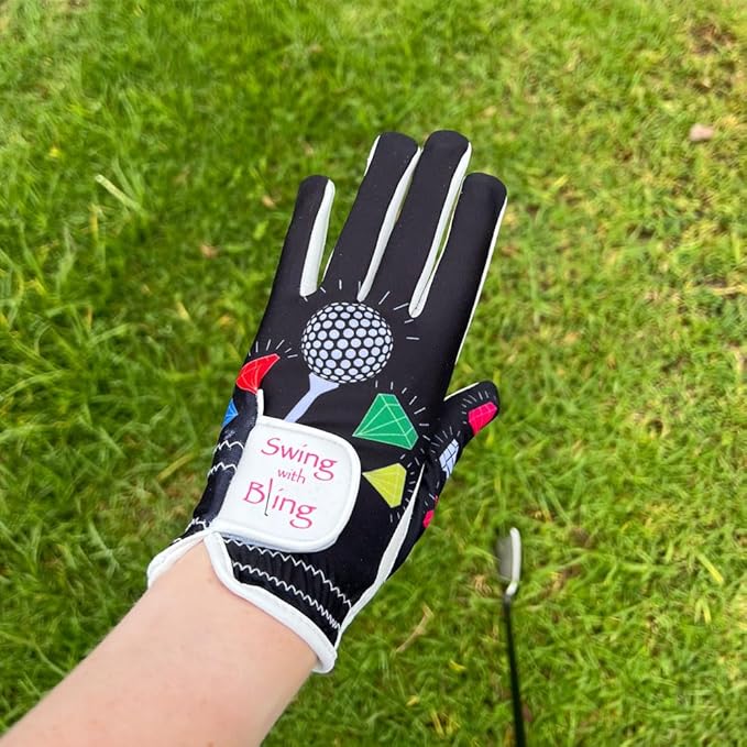 Giggle Golf Women's Golf Glove - Adjustable Strap, Left Hand Gloves for Women