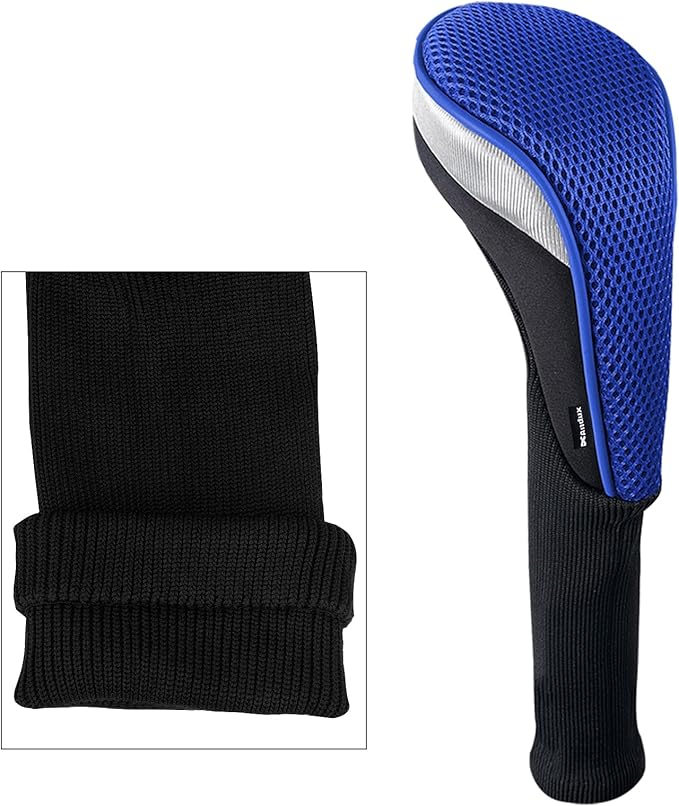 Andux 3pcs/Set Golf 460cc Driver Wood Club Head Covers Long Neck with No. Tags