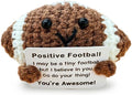 Funny Crochet Mini Football Gift for Football Lovers,Birthday Gifts for Men Women Footballs Players Emotional Support Crochet