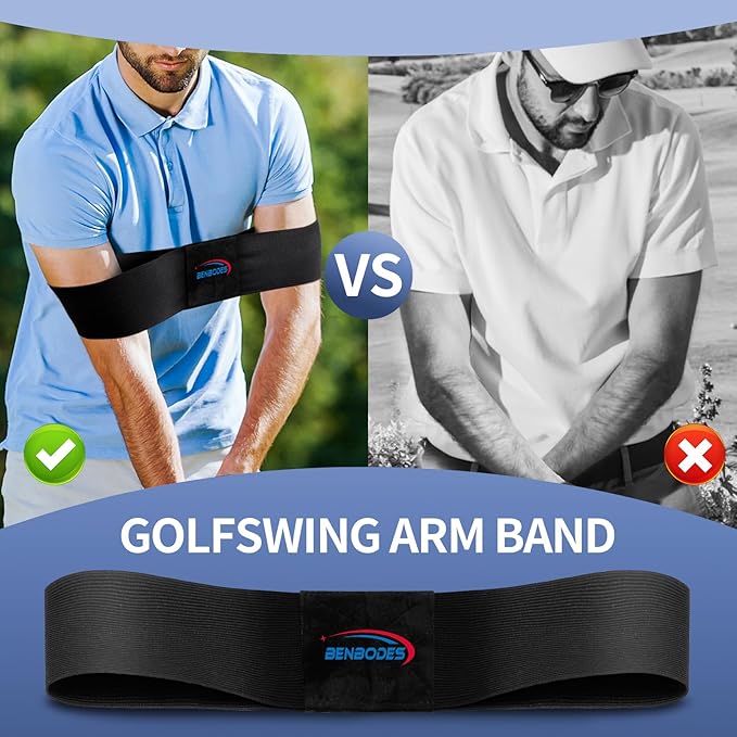 Golf Swing Training Aid - Muscle Memory & Connection Swing Corrector for Golfers, Arm & Elbow Posture Trainer for Right/Left Handed Beginners, Golf Trainer Arm Band for Indoor/Outdoor Club Practice