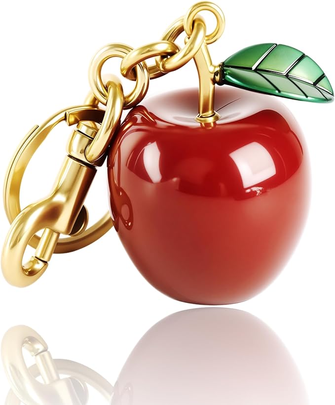 Cherry Bag Charm for Handbag, Big-Apple Strawberry Fruit Bag Charm Cherry Car Accessories KeyChain