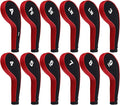 Andux Number Print Golf Iron Club Head Covers Long Neck with Zipper 12pcs/Set