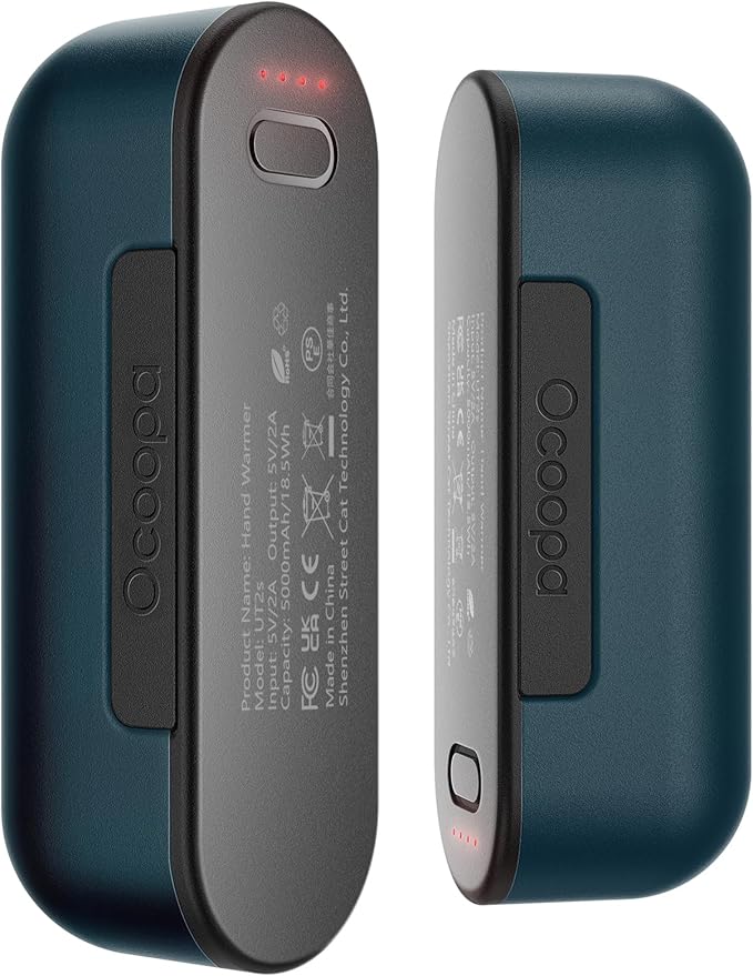 OCOOPA Hand Warmers Rechargeable 2 Pack, Magnetic Electric Handwarmer, 16 Hrs Warmth 4 Levels Heat Up to 145℉, USB-C Portable Charger 10000mAh, Raynauds, Golf, Tech Gifts for Men, Union UT2s(MagTwins)
