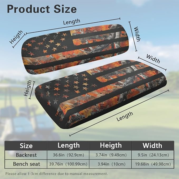 Fashion Print Golf Cart Seat Covers 2 Passenger Golf Cart Backrest Cover Golf Cart Seat Towel Gift for Friends