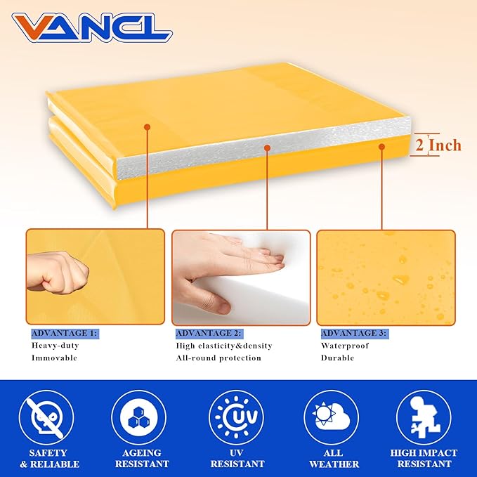Gym Padding Wall Pads for Gym Wall Mats Basketball Wall Padding 2" Thick Foam Gym Wall Pad for Kids Wall Pad Protection, Waterproof Durable Wall Pads for Safety Colorful Wall Pad