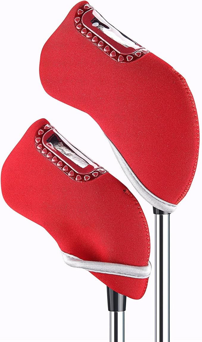 Sword &Shield sports 10pcs Neoprene Golf Iron Club Covers See Through Window Head Cover