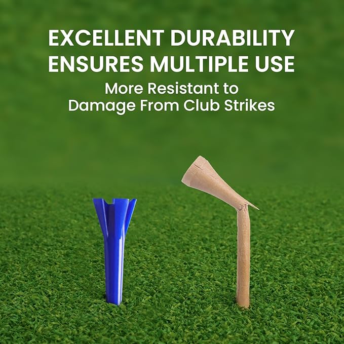 Golf Tees Plastic 1 1/2 inch Value 300 600 Pack, Upgrade More Unbreakable Bulk Stable Reduce Friction Side Spin Tee for Men Women Ladies