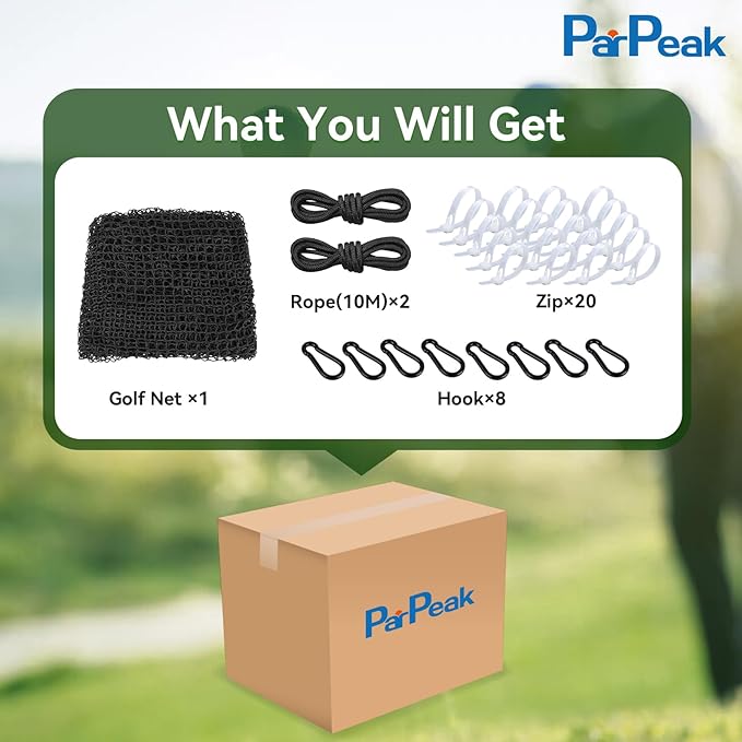 Golf Nets Practice，Sports Nets for Backyard Driving Real Golf Balls10ft to 60ft, Ball Stop Netting for Garage Swing Training, Indoor Outdoor Nylon Heavy Duty Soccer, Basketball, Pickleball Accessories