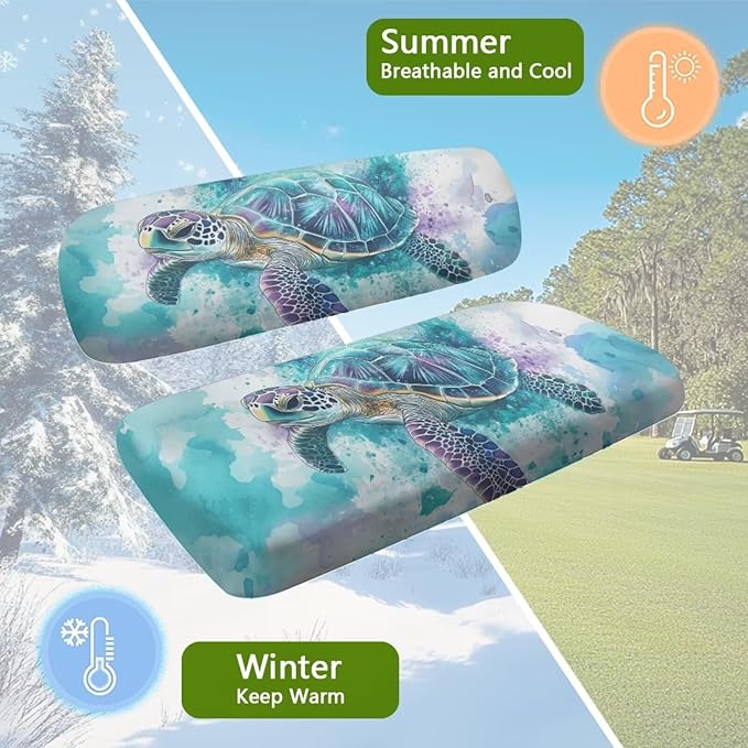 Fashion Print Golf Cart Seat Covers 2 Passenger Golf Cart Backrest Cover Golf Cart Seat Towel Gift for Friends