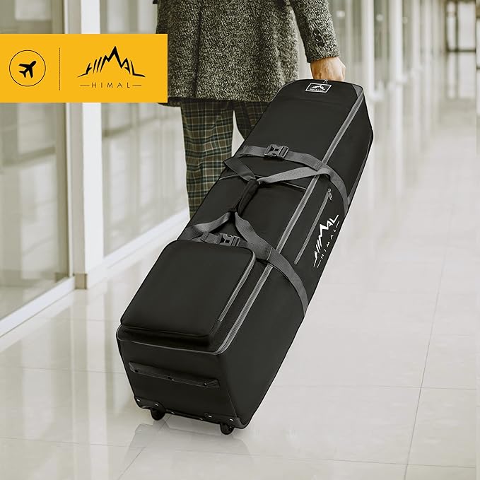 Golf Travel Bag with Wheels, 1200D Heavy Duty Oxford Fabric Golf Travel Case for Airlines