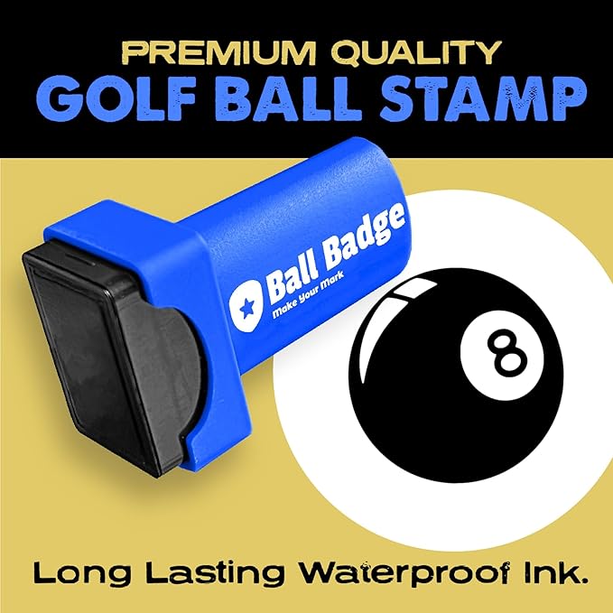 Ball Badge - Golf Ball Stamp (The Icon Series), Golf Ball Marker, Reusable Golf Ball Marking Tool to Identify Golf Balls